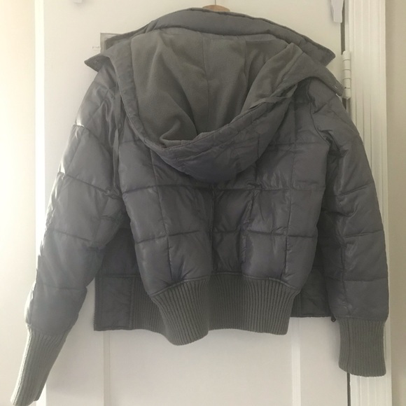 Old Navy Cozy Fleece-lined Grey Puffer - Picture 2 of 9